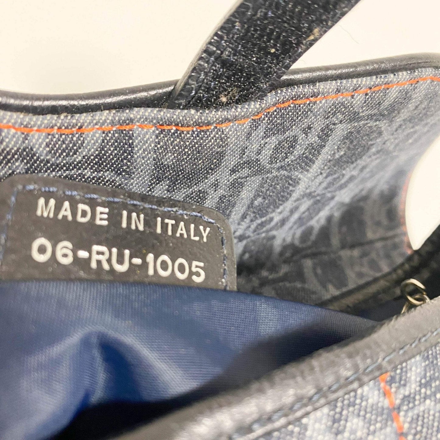 Authentic CHRISTIAN DIOR 2005 Navy Flight Line Trotter Saddle Handbag Pre-owned